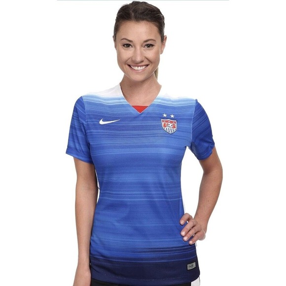 Nike Team USA Women’s Stadium Away Soccer Jersey DriFit World Cup 2015 Sz Large - Picture 12 of 12